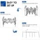 Step-by-step setup guide for the 10 x 20 feet adjustable folding sun shelter with a sturdy frame and easy height.