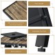 Close-up of the high-temperature resistant ore powder desktop of the 28" propane gas fire pit table with removable lid.