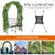 Steel garden arch with 2-seat bench, 45.5" x 20" x 81", rustproof, perfect for climbing plants and outdoor relaxation.