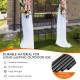 Steel garden arch with a 2-seat bench, featuring a durable powder-coated frame for outdoor use and plant support.