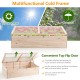Wooden garden portable greenhouse with transparent PVC lid, foldable top door, and bottomless design for optimal plant.