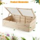 Wooden garden portable greenhouse with foldable top, made of fir wood and transparent PVC, ideal for plant growth.