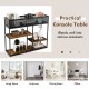 4-Tier Industrial Console Table with Wire Basket and shelf - Gallery View 8 of 10