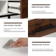 Close-up of the 42-inch industrial console table's waterproof surface and convenient handle for easy drawer access.