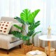 4 feet artificial Monstera Deliciosa tree with 10 leaves in a woven pot, perfect for indoor decoration and low.