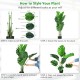 4 feet artificial Monstera Deliciosa tree with 10 adjustable leaves, made of PEVA, perfect for indoor and outdoor.