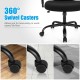 360° swivel casters of the 400LBS Mesh Big and Tall Office Chair for easy movement on wood, carpet, and tile floors.