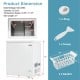 Chest freezer with 5.2 cu.ft capacity, three baskets, and adjustable temperature, ideal for compact spaces.