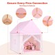 Kids play tent with solid wood frame and soft mat, featuring adorable design for indoor and outdoor fun.