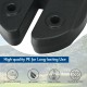 Close-up of a 40lbs canopy weight plate made of weather-resistant PE, designed for secure outdoor use and easy stacking.