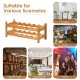 2-tier bamboo wine rack holding 12 bottles, eco-friendly design, perfect for kitchens, dining rooms, or wine cellars.