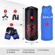 Filled punching boxing set featuring a 28" sandbag, gloves, jump rope, and carrying bag for training and fitness.