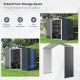 Outdoor storage shed extension kit for 7 ft width, made of premium steel, adds 14.7 ft² storage space for garden tools.