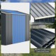 Outdoor storage shed extension kit made of premium color coated steel, designed for 7 ft width, adds 14.7 ft² storage.