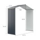 Outdoor storage shed extension kit for 7 ft shed width, made of premium color coated steel, adds 14.7 ft² storage space.