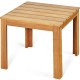 Square wooden patio coffee table made of acacia wood, waterproof varnish finish, perfect for outdoor and indoor use.