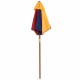 Multicolor umbrella for 4 Seat Kids Picnic Table, made of durable polyester, provides shade for outdoor meals and play.