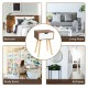 End side storage drawer nightstand with solid wooden legs, perfect for bedroom or living room decor and efficient space.