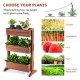 3-tier raised garden bed made of solid wood, featuring adjustable shelves for versatile plant storage and drainage.