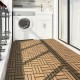 Acacia wood interlocking tile flooring in a natural finish, ideal for garden, balcony, or poolside use with drainage.