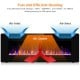 50-inch recessed electric fireplace with 12 flame colors, 750W/1500W heating, and remote control for convenient use.