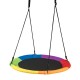 Vibrant 40-inch flying saucer tree swing featuring a spacious round design, perfect for kids to play and relax outdoors.