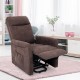 Brown power lift recliner chair with remote control, ergonomic design, adjustable backrest for elderly comfort and.