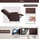 Brown power lift recliner chair with remote control, ergonomic design, high-density sponge, ideal for elderly support.