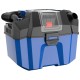 Cordless 18V wet-dry vacuum in blue with 2.7-gallon tank, 4 peak HP, and ergonomic handle for easy transport.