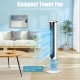 Compact 41-inch evaporative air cooler with 3 modes, 3 speeds, and a 0.66-gallon water tank for efficient cooling.