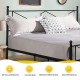 Full/Queen size metal bed frame with headboard, featuring sturdy construction and 13.5" under-bed storage for versatile.