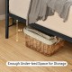 Full/Queen size metal bed frame with 13.5" under-bed storage space, featuring a sturdy design and elegant headboard.