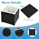 10-gallon black storage cooler with detachable lid, built-in handle, and wood grain texture for outdoor activities.