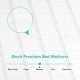 Close-up of the 8-inch medium firm memory foam bed mattress with breathable polyester cover for pressure relief.