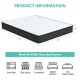 Side view of the 8-inch queen size memory foam mattress showcasing its breathable polyester cover and multi-layer foam.