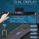 Dual LED display of the 2-in-1 folding treadmill, showing time and speed for convenient exercise tracking.