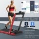 2-in-1 folding treadmill with dual LED display, Bluetooth connectivity, and remote control for convenient workouts.