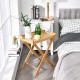 Bamboo lipped snack side table with removable tray top and folding base, ideal for coffee or TV tray use.