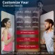 Folding treadmill with LCD display, 12 preset programs, and Bluetooth connectivity for home workouts.
