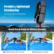 Portable 2-in-1 blue camping tent with instant pop-up design, suitable for 4 persons, ideal for outdoor adventures.