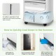 4-in-1 portable evaporative air cooler with 2.6-gallon water tank, adjustable oscillation, and remote control for.