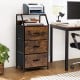 Freestanding cabinet dresser with wooden top, showcasing a close-up of beech wood drawer handles and fabric folding.