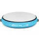 Inflatable 40-inch round gymnastic mat in blue with anti-slip surface, ideal for indoor and outdoor use.