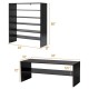 Multi-shape shoe rack in brown with dimensions 31x12x36 inches, perfect for versatile shoe storage and display.