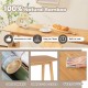 48-inch natural bamboo bar table with a sleek surface, rounded corners, and waterproof finish for easy cleaning.