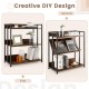 3-tier industrial bookshelf with adjustable shelves, durable engineered wood, and sturdy metal frame for versatile.