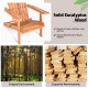 Foldable eucalyptus wood lounger chair with ergonomic design, perfect for patio relaxation and outdoor comfort.