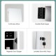 Jewelry cabinet with full-length mirror, lockable door, and durable steel hinges for secure storage and easy access.