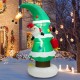 Inflatable 8-foot Christmas tree with Santa Claus, made of waterproof polyester, perfect for festive outdoor decoration.
