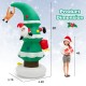 Inflatable 8ft Christmas tree with Santa and animal, made of waterproof polyester, perfect for holiday decoration.